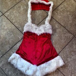 Festive Red and White Women's Santa Costume